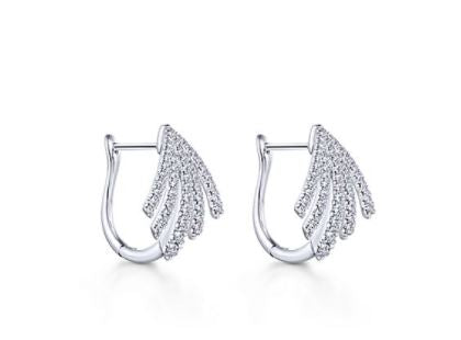 Diamond Fringe Fan Diamond Earrings