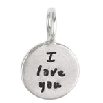Load image into Gallery viewer, HEATHER B. MOORE Silver Round I Love You Round Charm
