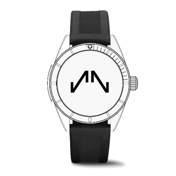 NORQAIN Adventure 22mm Black Rubber Strap