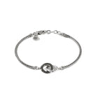 Load image into Gallery viewer, JOHN HARDY Classic Chain Hammered Silver And Black Gem Bracelet
