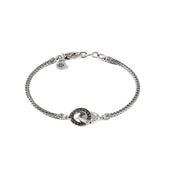 JOHN HARDY Classic Chain Hammered Silver And Black Gem Bracelet