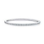 Load image into Gallery viewer, SLOANE STREET Sterling Silver Stretchable White Topaz Tennis Bracelet