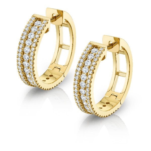 MICHAEL M Europa Diamond Hoops