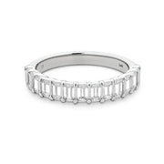 14K White Gold Diamond Half Eternity Band