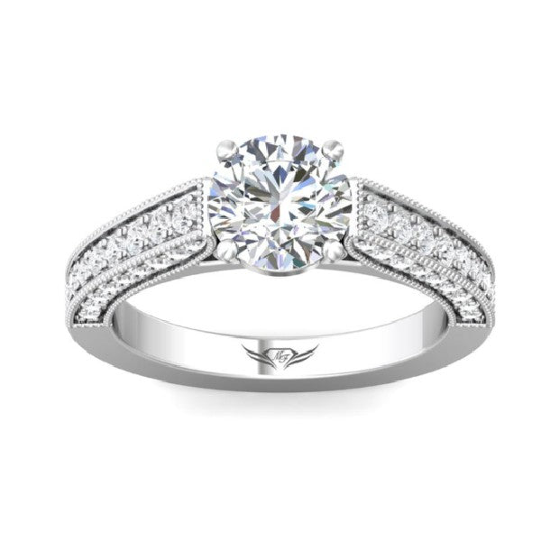 Micropave Diamond Engagement Ring