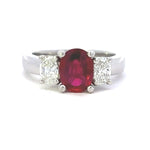Load image into Gallery viewer, Platinum Ruby and Diamond Ring