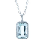 Load image into Gallery viewer, Aquamarine and Diamond Pendant
