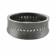 TODD REED Oxidized Silver Diamond Eternity Band