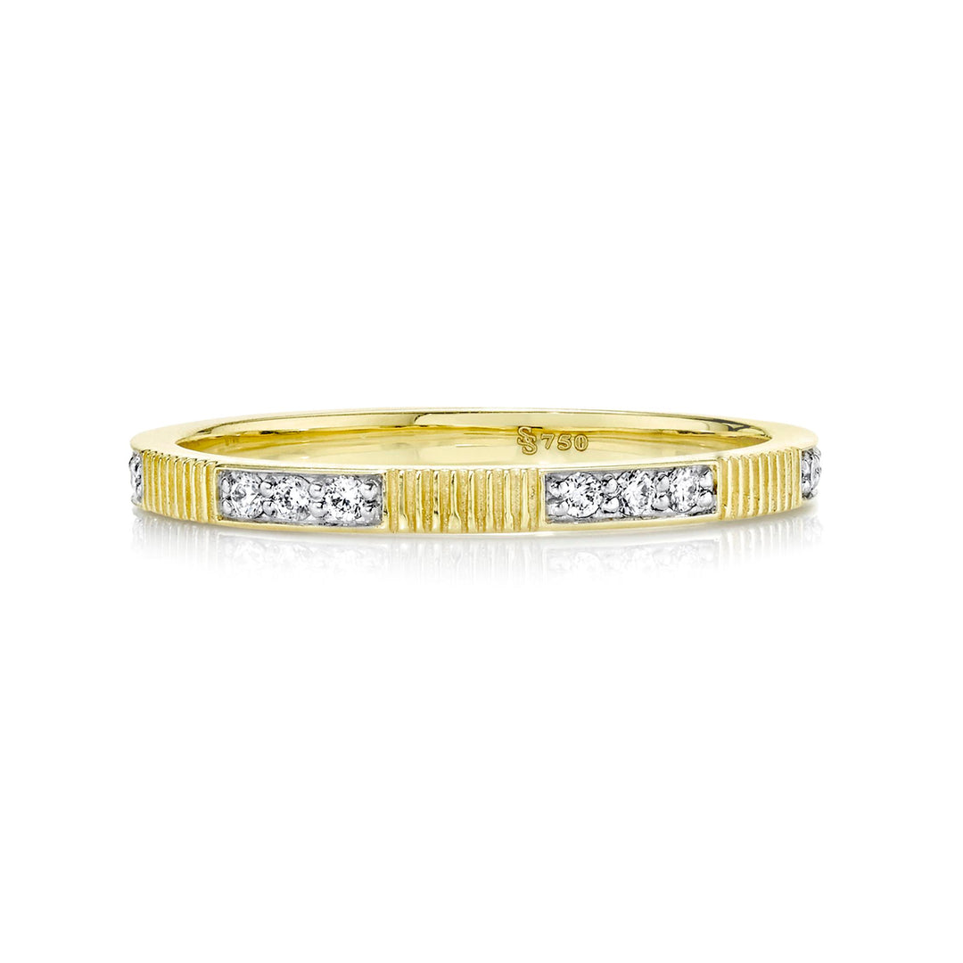 Stackable Strie Diamond Band
