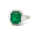 Load image into Gallery viewer, Emerald and Diamond Ring
