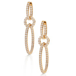 Load image into Gallery viewer, 14K Yellow Gold Diamond Inside Out Hoop Earrings
