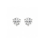 Load image into Gallery viewer, 14K White Gold Lab-Grown Diamond Martini Stud Earrings 2.55cttw