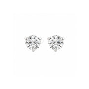 14K White Gold Lab-Grown Diamond Martini Stud Earrings 2.55cttw