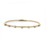 Load image into Gallery viewer, 14K Yellow Gold Diamond Bangle Bracelet
