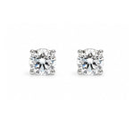 Load image into Gallery viewer, 14K White Gold Lab-Grown Diamond 4-Prong Stud Earrings 1.54cttw