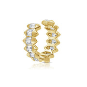 14K Yellow Gold Diamond Cuff Earring