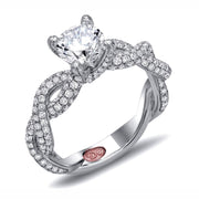 Diamond Pave Twist Engagement Ring - Final Sale