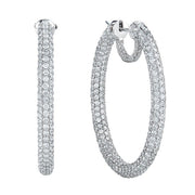 Diamond Pave Hoop Earrings