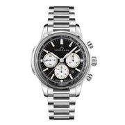 NORQAIN Freedom 60 Chrono Automatic 43mm Black Dial Stainless Steel Bracelet Watch