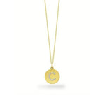 Load image into Gallery viewer, 14K Yellow Gold Small Disc Diamond Initial "C"  Necklace