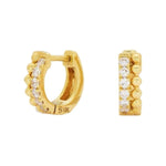 Load image into Gallery viewer, SETHI COUTURE 18K Yellow Gold Tiia Diamond Huggies