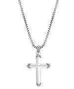 Load image into Gallery viewer, Carved Sterling Silver Cross Necklace
