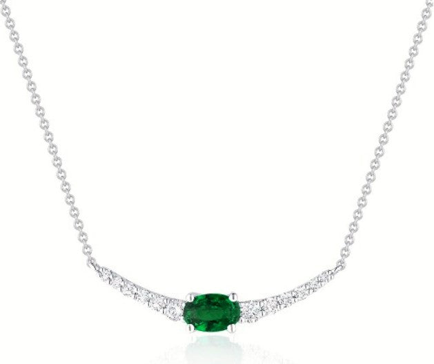 Emerald And Diamond Necklace
