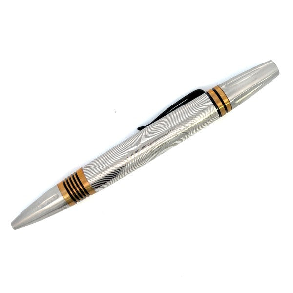 WILLIAM HENRY Caribe 16 Damascus Steel Rollberball Writing Pen
