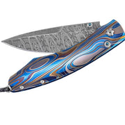 WILLIAM HENRY Spearpoint Blue Demon Pocket Knife