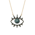 Load image into Gallery viewer, Eye Light Open Multi-Diamond Necklace
