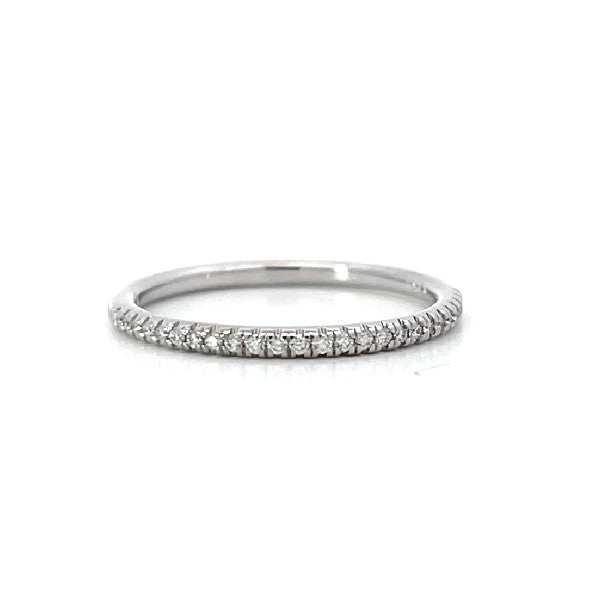 14K White Gold Diamond Wedding Band ESTATE