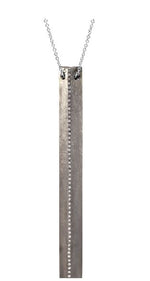 Load image into Gallery viewer, TODD REED Oxidized Silver Diamond Vertical Bar Necklace
