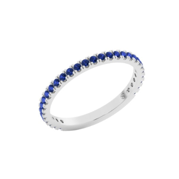 14K White Gold Sapphire Stackable Ring