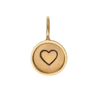 HEATHER B MOORE 14K Yellow Gold Heart Round Charm