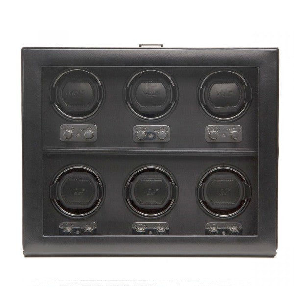 WOLF Heritage 6 Piece Winder - Black