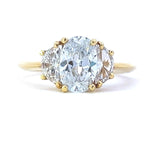 Load image into Gallery viewer, 18K Yellow Gold 3-Stone Diamond Engagement Ring