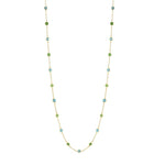 Load image into Gallery viewer, SLOANE STREET 18K Yellow Gold Swiss Blue Topaz and Tsavorite Station Necklace