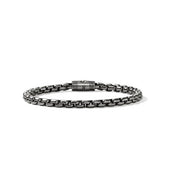 JOHN HARDY Silver & Black Rhodium Box Chain Bracelet, 4.8mm
