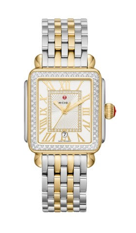 MICHELE Deco Madison Diamond Two-Tone 1 Diamond Dial Watch