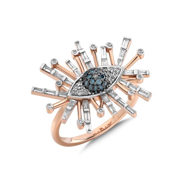 Eye Light Gold and Diamond Ring