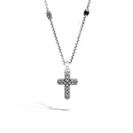 Load image into Gallery viewer, JOHN HARDY Men&#39;s Carved Chain Cross Pendant With Onyx Beads
