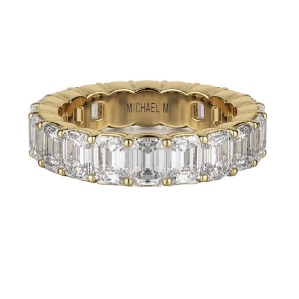 MICHAEL M 18K  Gold Crown Eternity Wedding or Anniversary Band