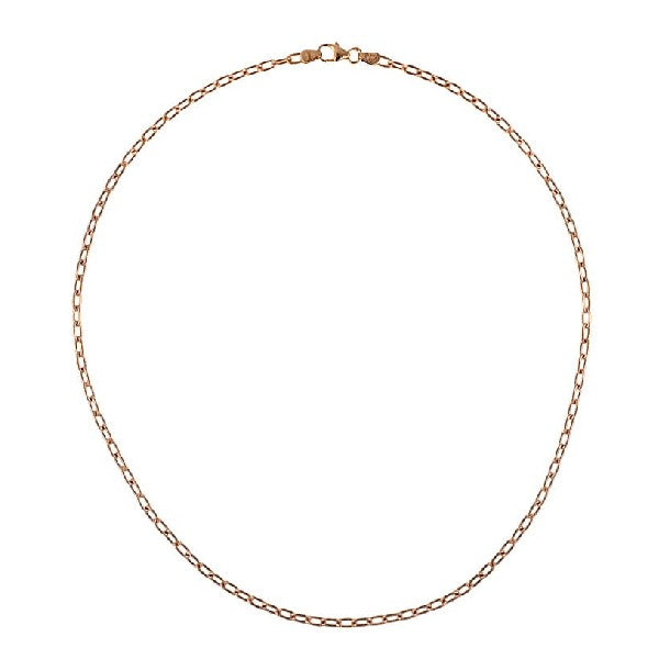 Rose Gold Oval Link Necklace