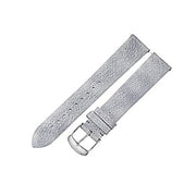 MICHELE 18mm Silver Bark Leather Strap