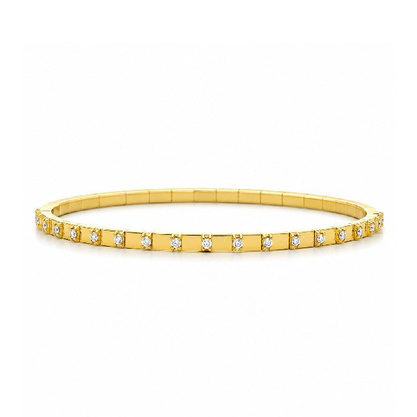 DEMEGLIO 18K Yellow Gold Extensible Diamond Station Bracelet