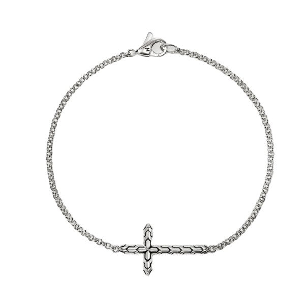 JOHN HARDY Essentials Spiritual Silver Cross Bracelert
