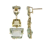 Load image into Gallery viewer, VIANNA Prasiolite, Olive Quartz, and Diamond Earrings
