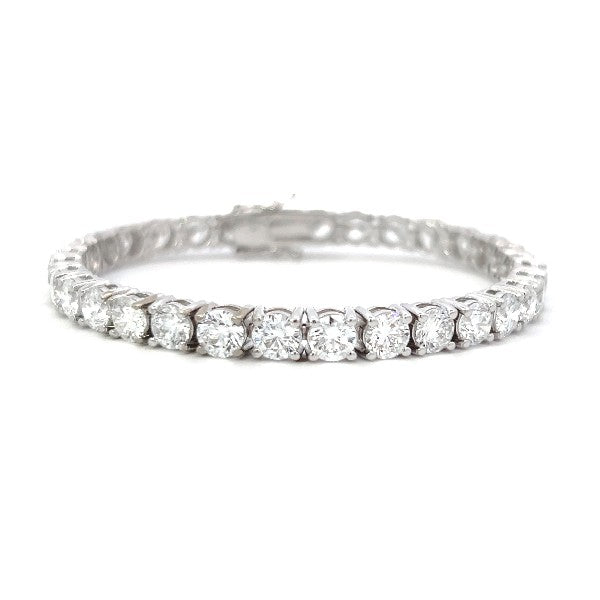 Lab Grown Diamond Tennis Bracelet 16.30 cttw 14K White Gold