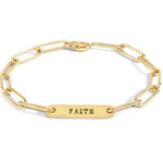 Load image into Gallery viewer, HEATHER B. MOORE 14K Gold &quot;Faith&quot; Flat Bar Bracelet
