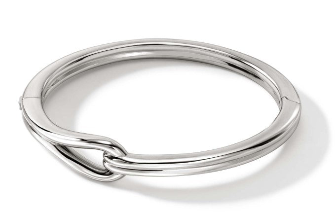 JOHN HARDY Surf Sterling Silver Hinged Bangle Bracelet